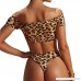 WEEPINLEE Womens Sexy Chest Bow Knot Leopard Printed High Waist Two Piece Swimsuit Bikini Set Leopard B07MSD31Y1